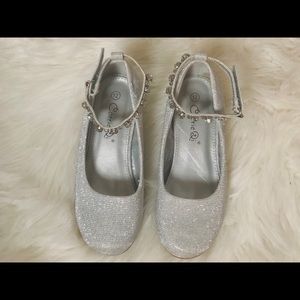 Girls silver shoes size 12
